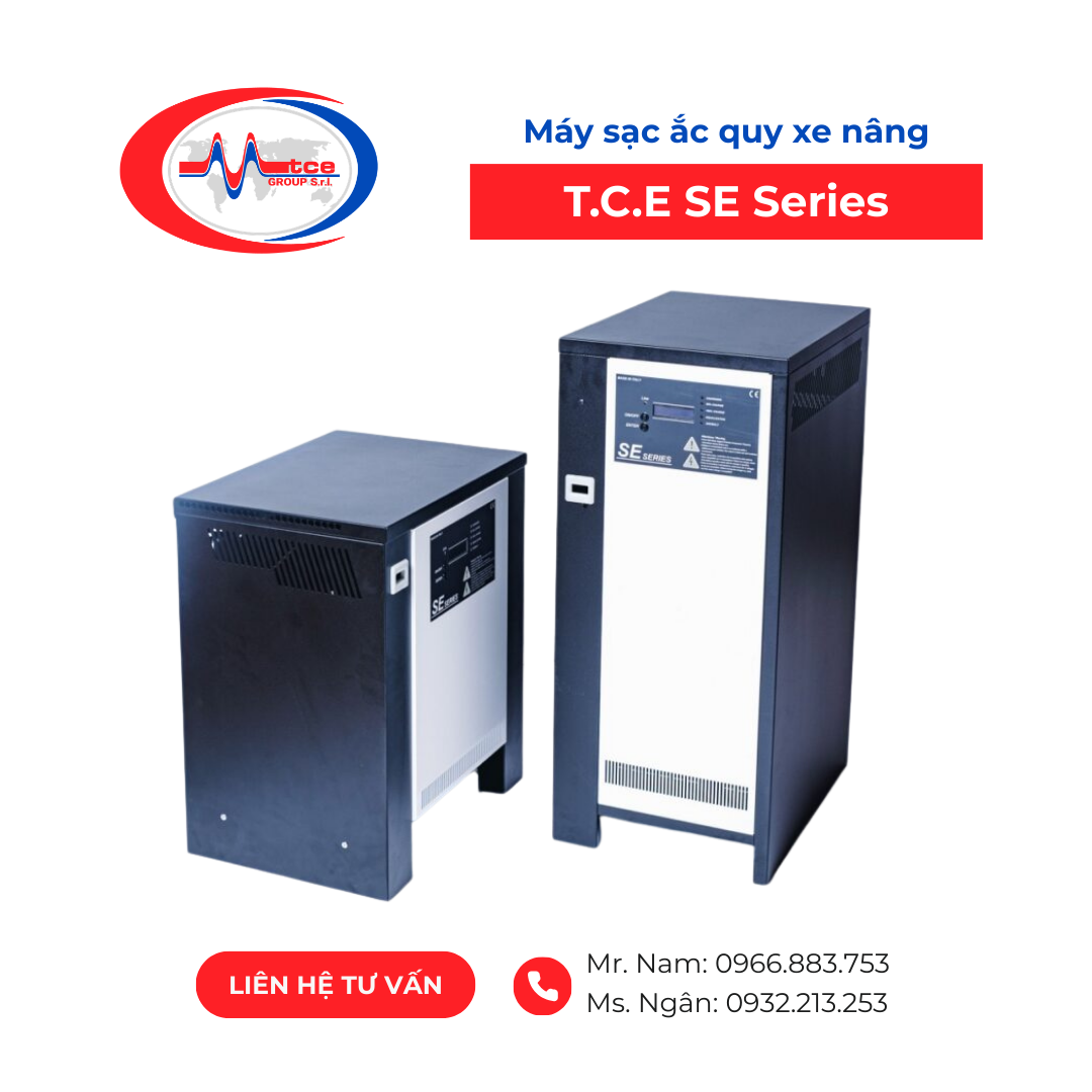 Máy nạp ắc quy xe nâng TCE SE