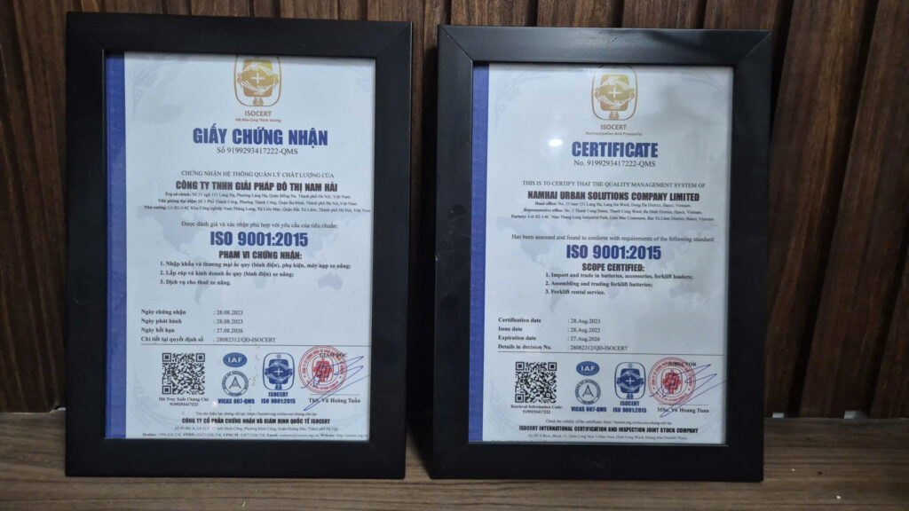 Nam Hải chính thức đón nhận chứng nhận ISO 9001:2015